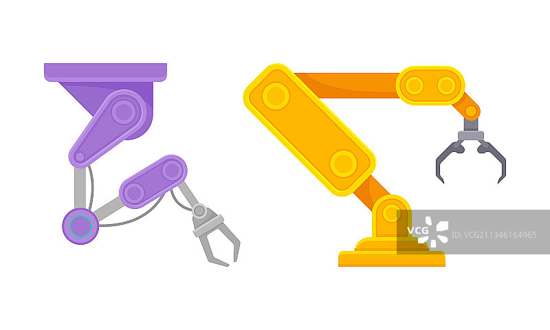 带关节的机械可编程机器人手臂图片素材