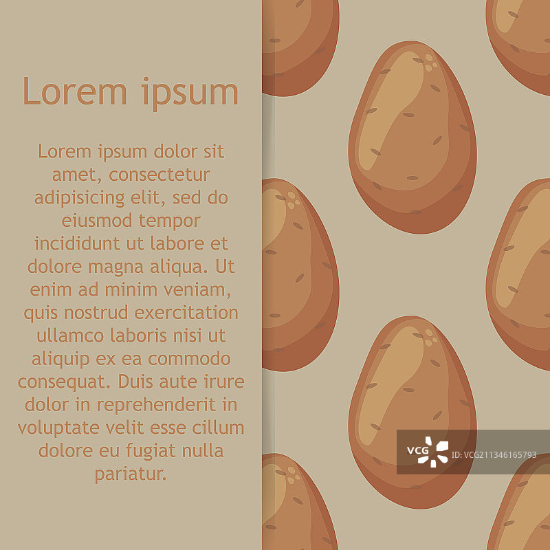 马铃薯无缝图案生蔬菜图片素材