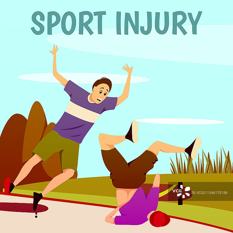 滑板运动员受伤背景图片素材