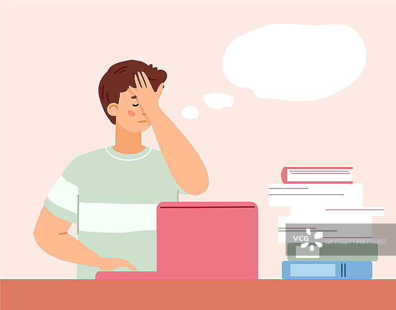 悲伤的男人坐在工作场所图片素材