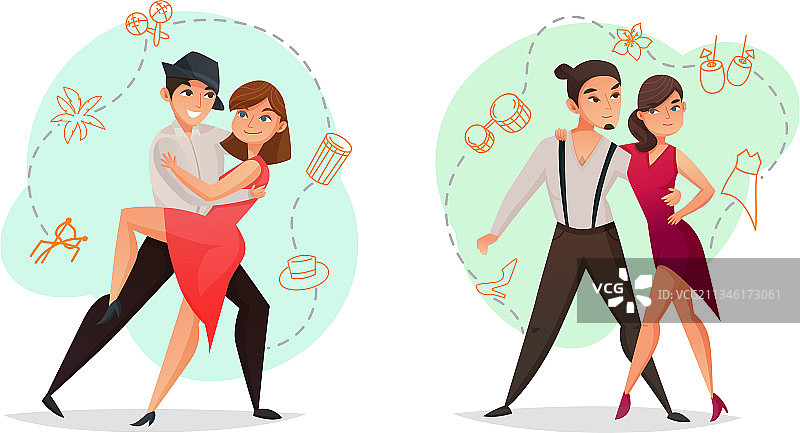 双人舞模板套装图片素材