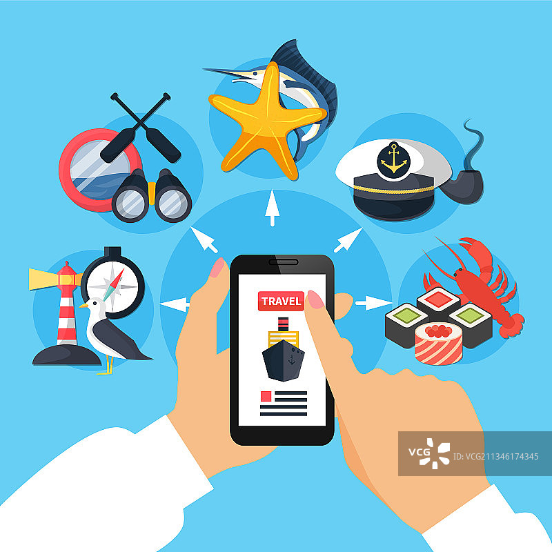 航海物品概念图片素材