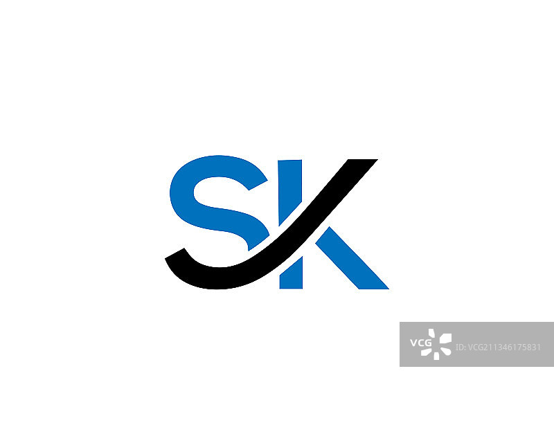 SK字母logo设计图片素材