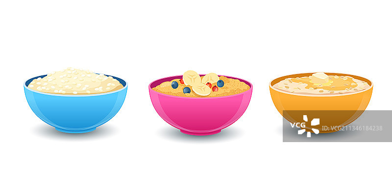 白色背景上的粥碗素材图片素材