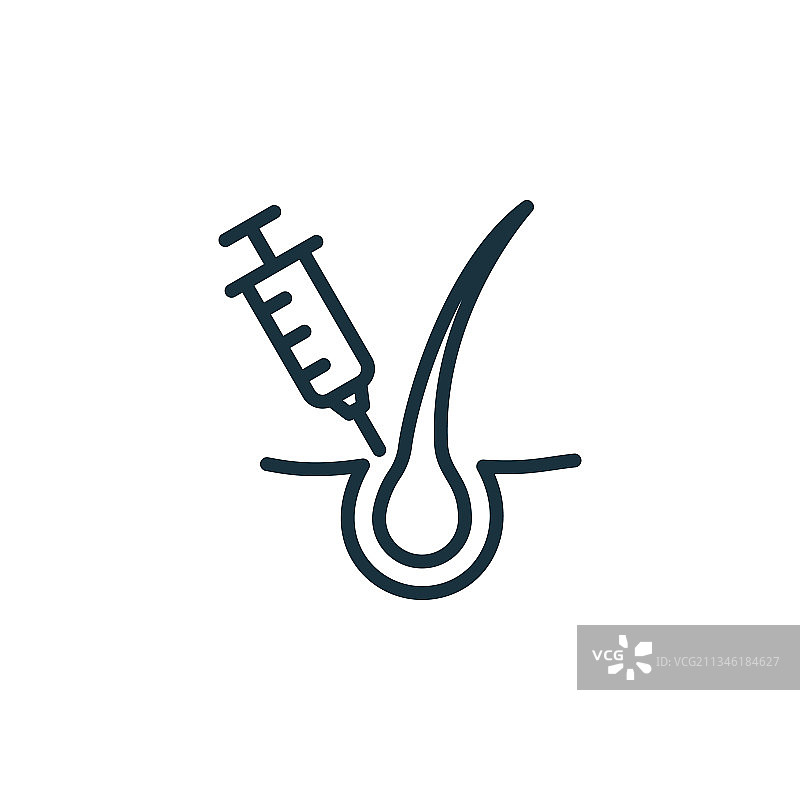 毛发PRP疗法中胚层线条图标图片素材