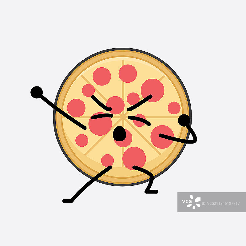 可爱的比萨卡通形象图片素材