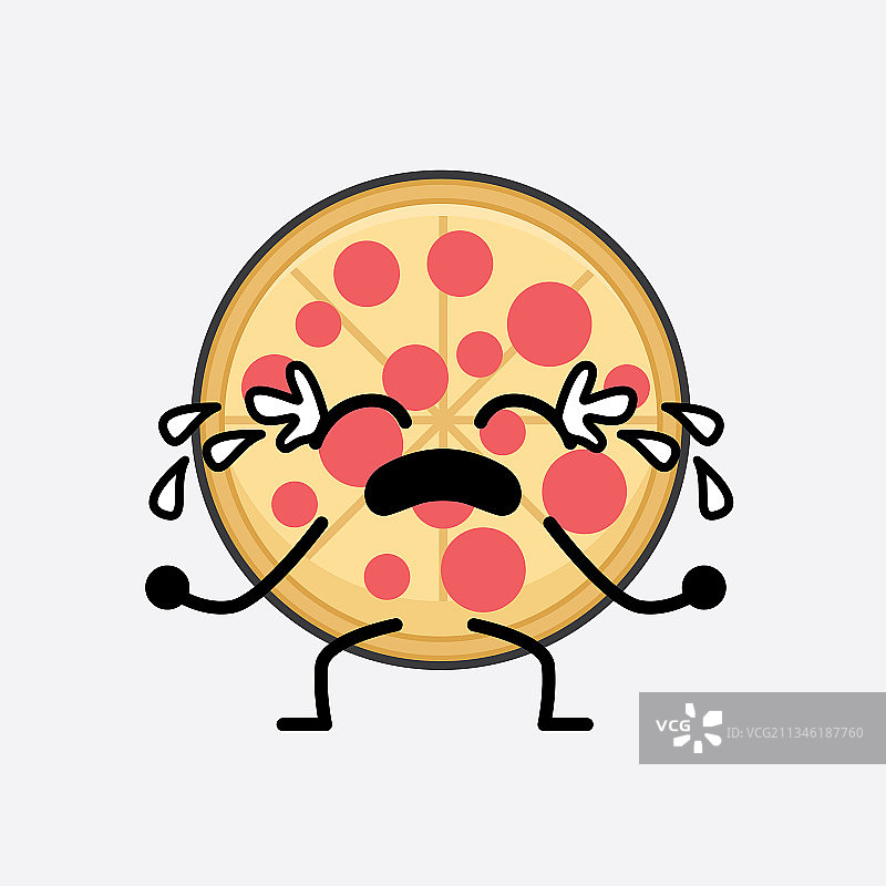 可爱的比萨卡通形象图片素材