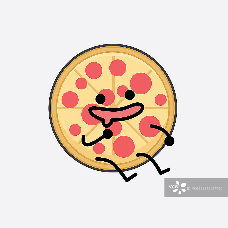 可爱的比萨卡通形象图片素材