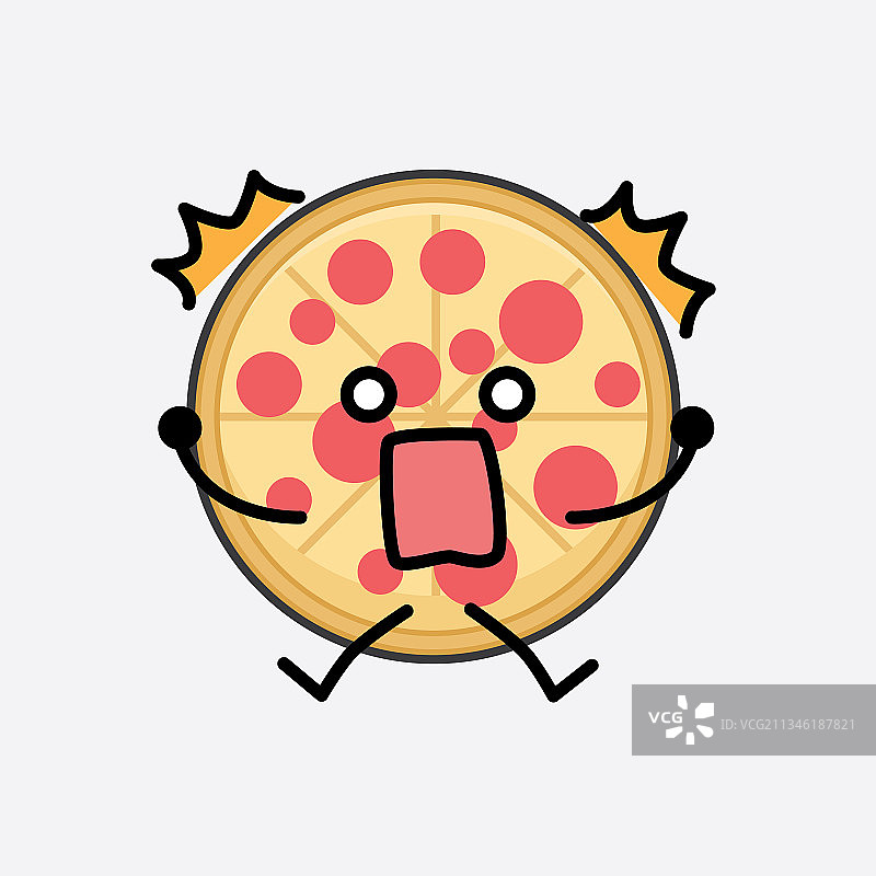 可爱的比萨卡通形象图片素材