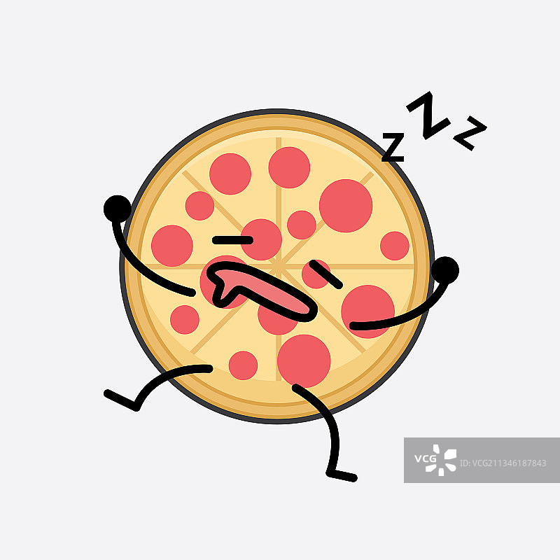 可爱的比萨卡通形象图片素材
