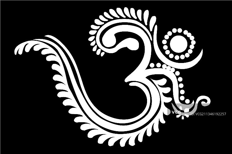 精美Om设计概念Alpona图案图片素材