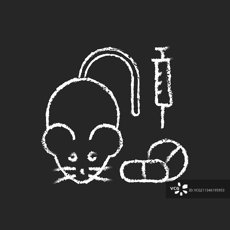 动物医学试验粉笔白色图标图片素材