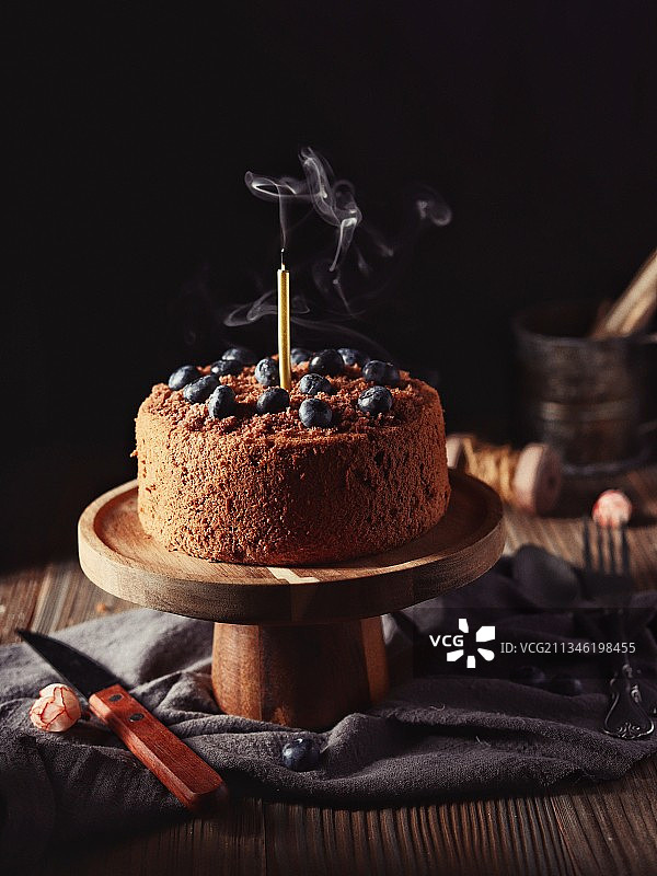 桌上蛋糕特写镜头图片素材