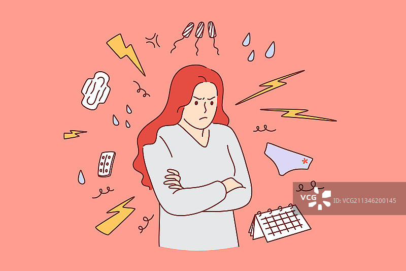 经前综合征概念图片素材