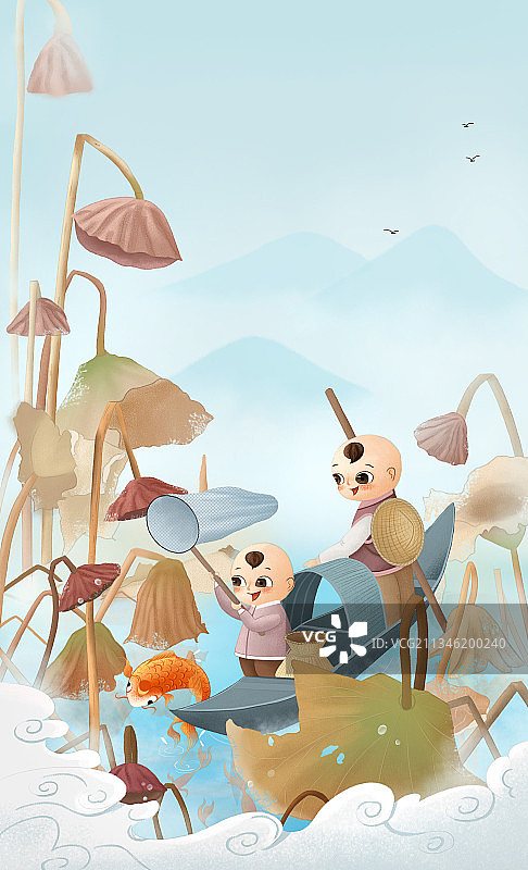 中国风传统二十四节气寒露图片素材