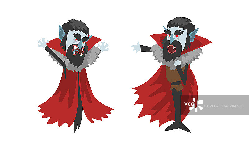 吸血鬼德古拉伯爵人物动作合集图片素材