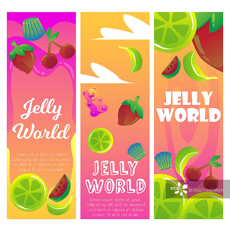彩色软糖世界banner或海报模板图片素材