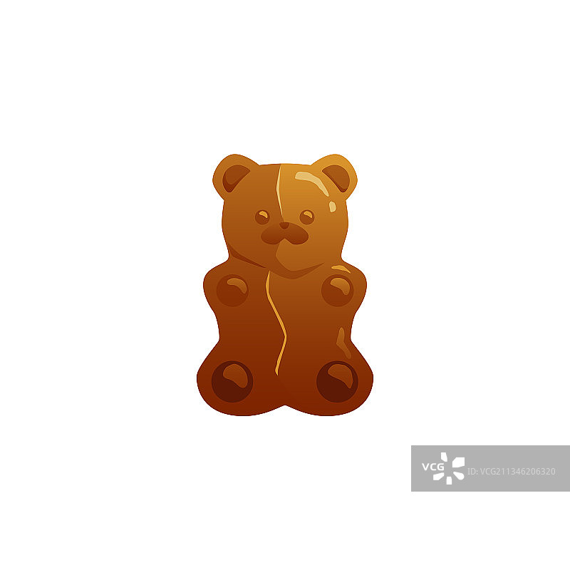 棕色甜味果冻软糖或巧克力糖图片素材