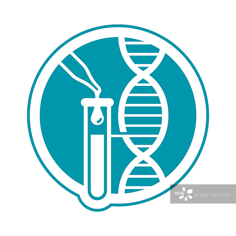 PCR或DNA检测图标 - 聚合酶链式反应图片素材