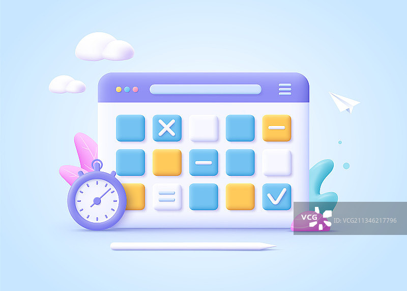 概念工作计划日常安排图片素材