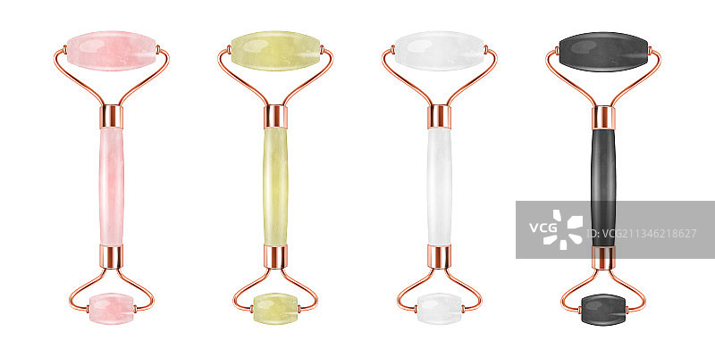 3D刮痧板和玉石滚轮图片素材