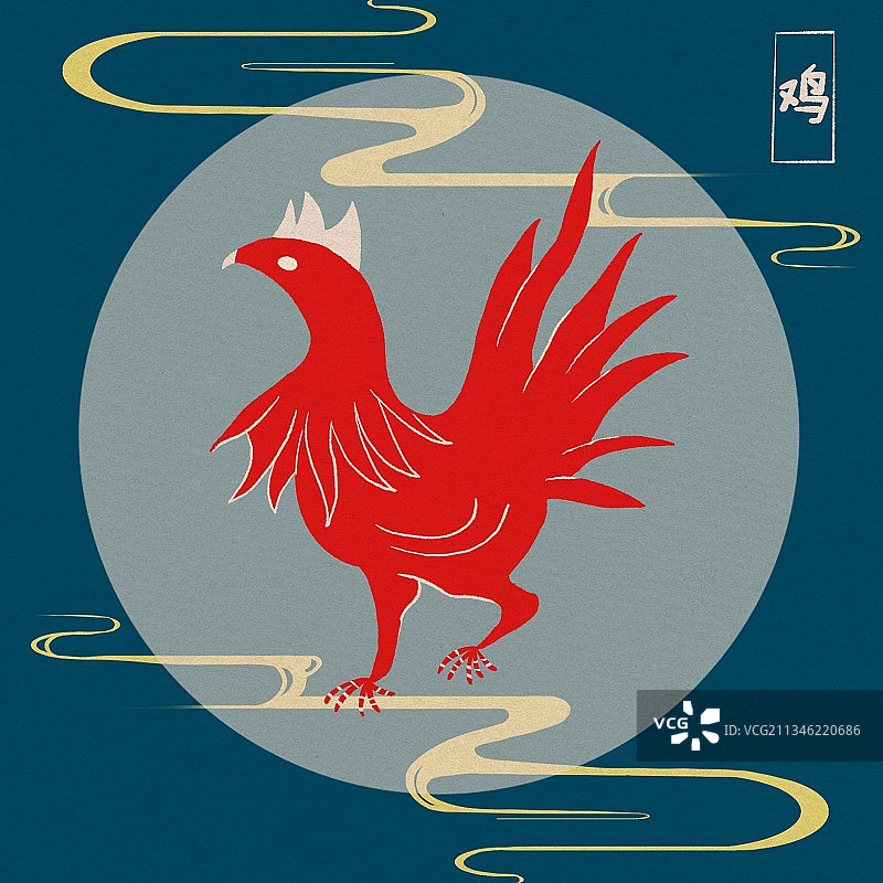 生肖 鸡 年画图片素材