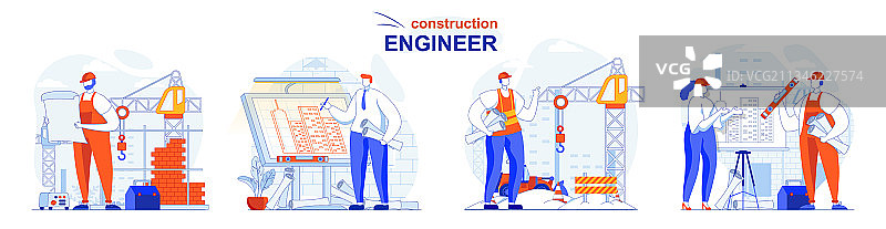 建筑工程师概念设计图图片素材