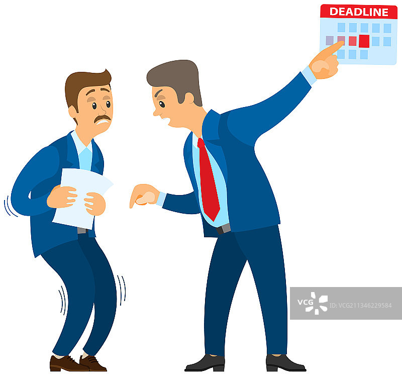 愤怒的老板对员工大喊大叫图片素材