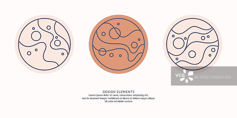 扁平风格抽象元素模板图片素材