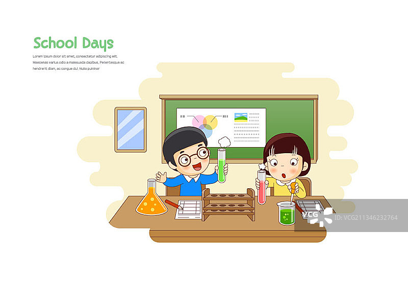 学生在教室里做科学实验图片素材