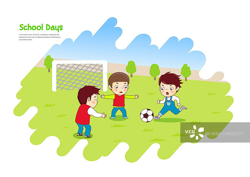 学生在操场上踢足球图片素材