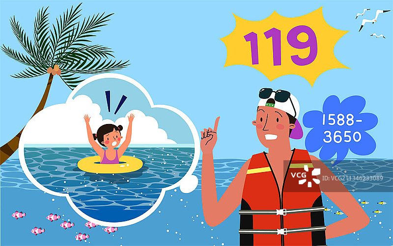 遵守安全规则在海中游泳的一家人图片素材