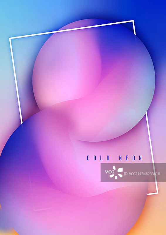 带有圆圈的霓虹色背景图片素材