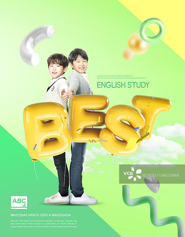 男孩们站着微笑图片素材