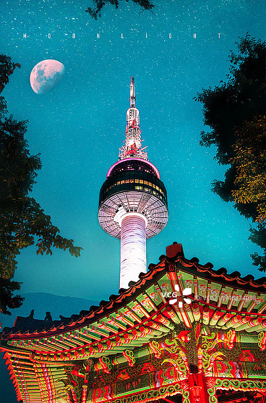 传统建筑与塔图片素材