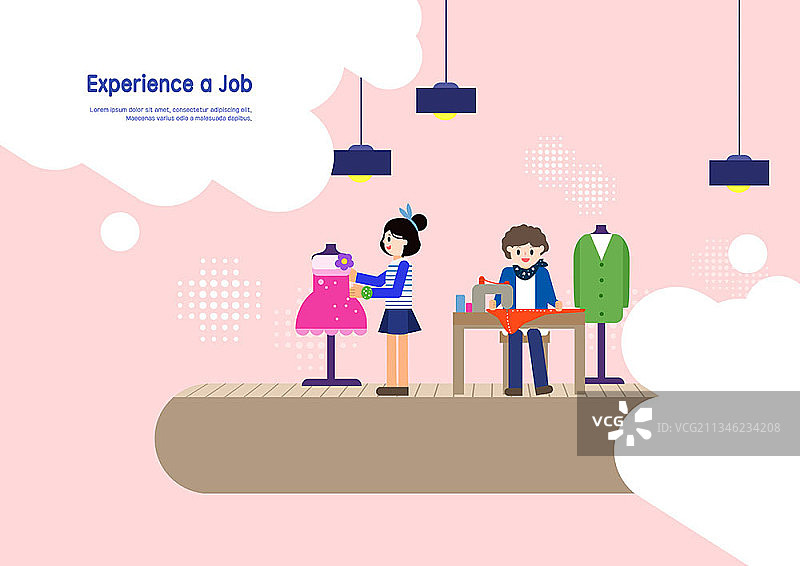 孩子们体验设计师工作图片素材