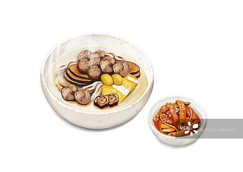 鲍鱼汤插画图片素材