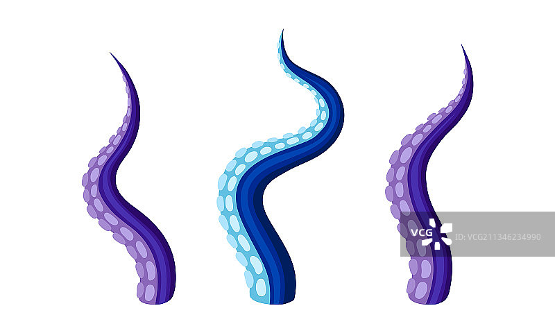 蠕动和蜿蜒的章鱼触手或肢体图片素材