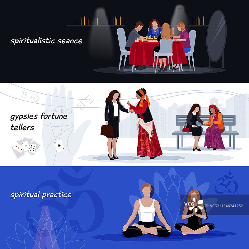 超感觉催眠横幅套装图片素材