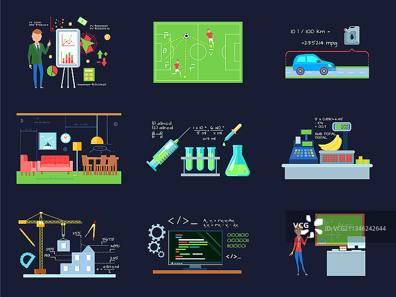 数学的现实生活应用图片素材