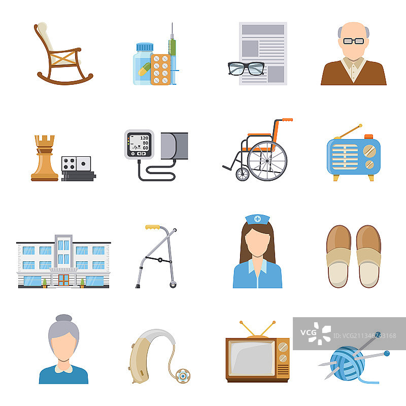 养老院老年护理图标图片素材