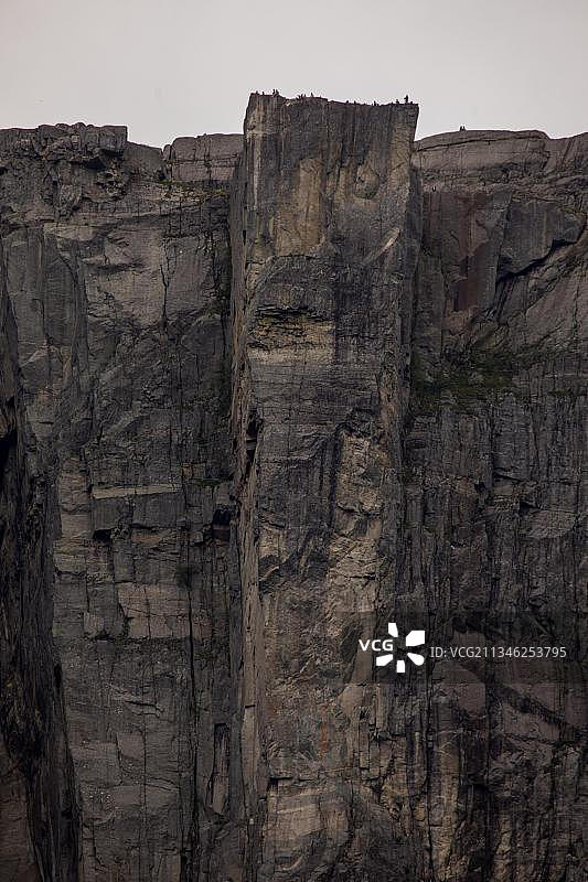 吕瑟峡湾布道台，挪威罗加兰图片素材