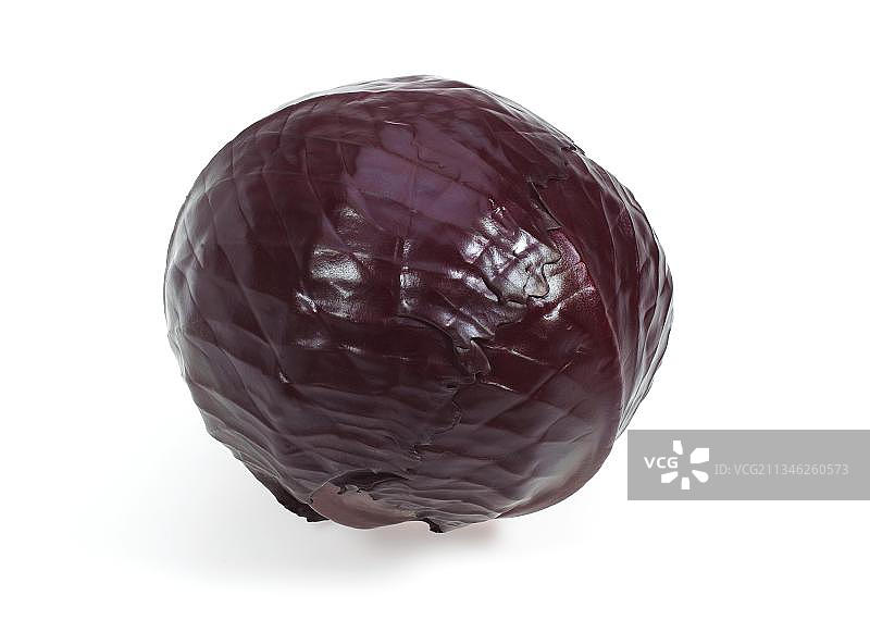 红甘蓝（甘蓝），白色背景下的蔬菜图片素材