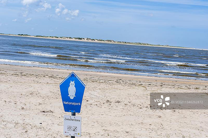 德国下萨克森瓦登海国家公园信息牌图片素材