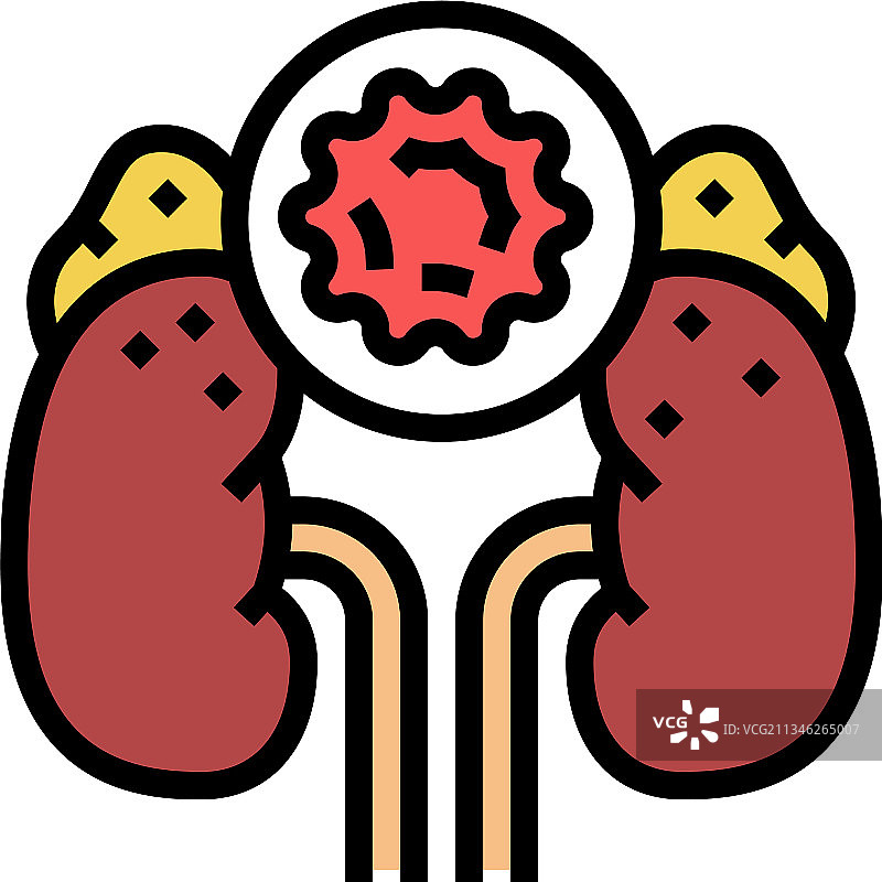 库欣综合征彩色图标图片素材
