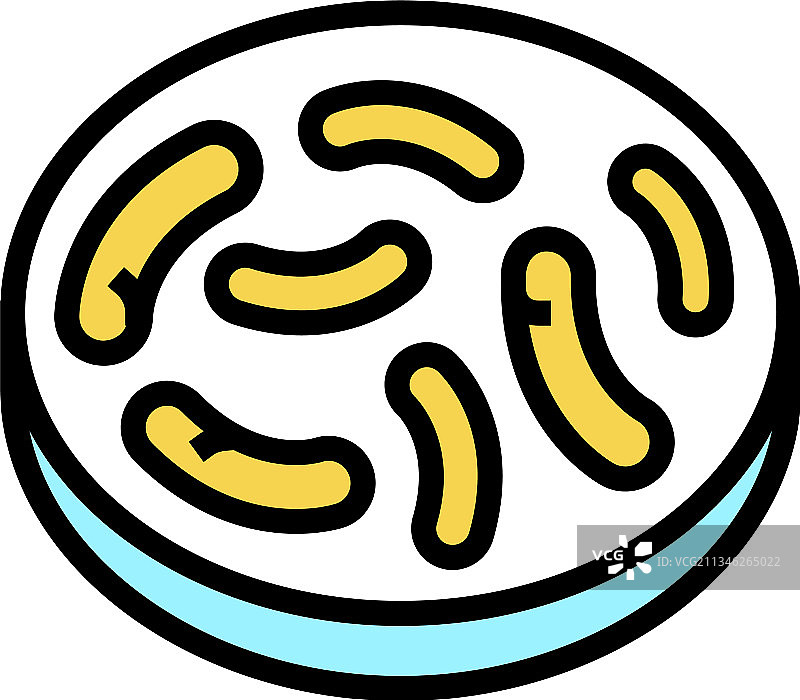 肠道细菌彩色图标图片素材