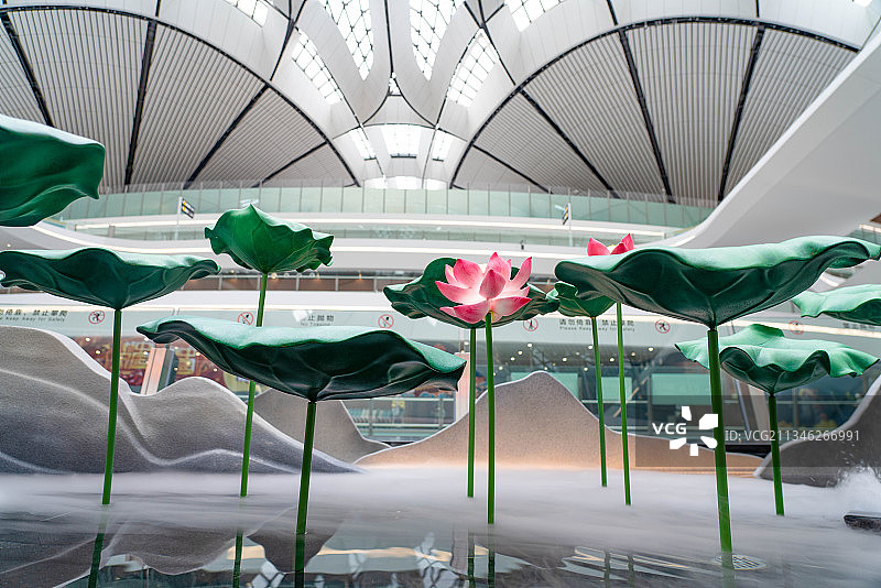 大兴机场内部装饰图片素材