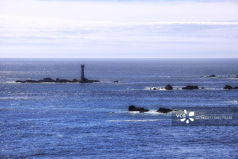 英国根西岛圣彼得莱斯哈诺伊斯灯塔图片素材