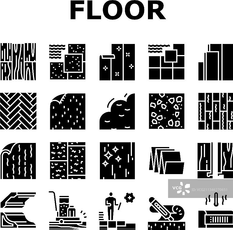 地板安装系列图标图片素材
