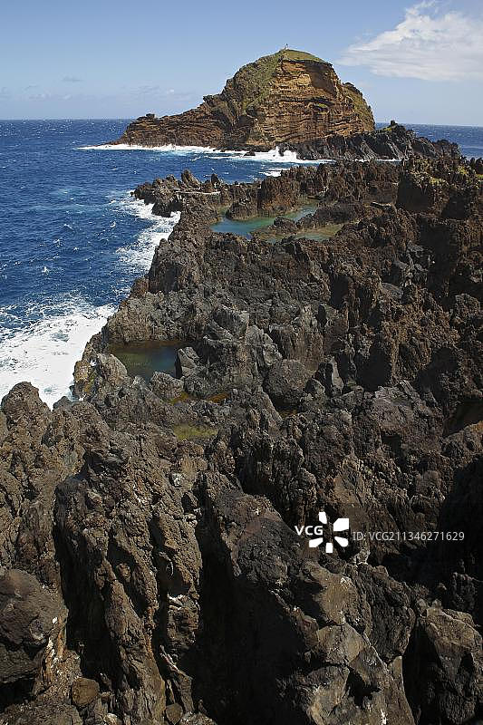 葡萄牙马德拉群岛的Porto Moniz海崖风光图片素材